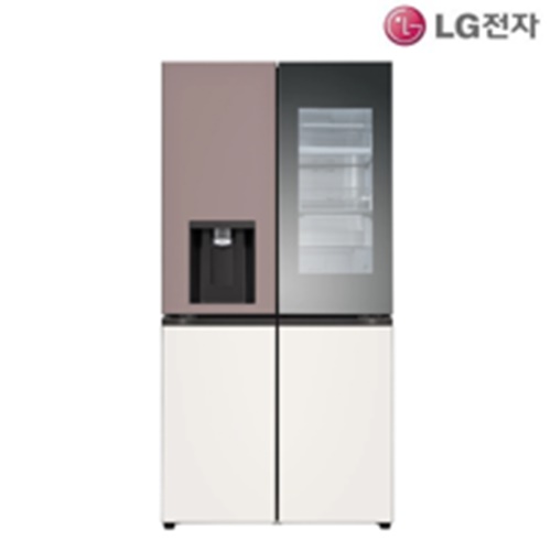 [LG전자] 디오스 오브제컬렉션 노크온매직스페이스 얼음정수기 820L 냉장고 W823GKB472S