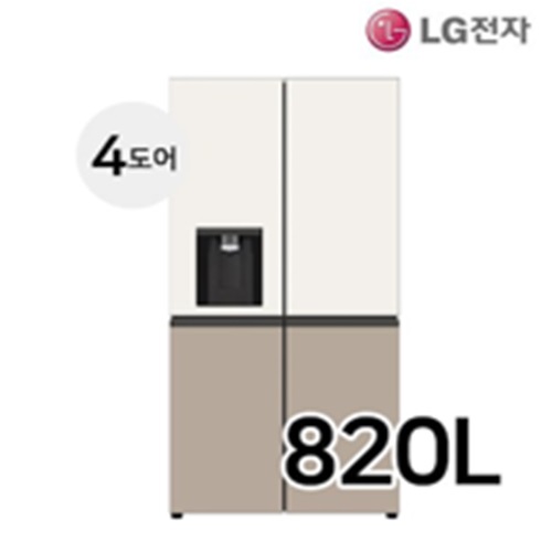 [LG전자] 디오스 오브제컬렉션 매직스페이스 얼음정수기 820L 냉장고 W823GBC172S
